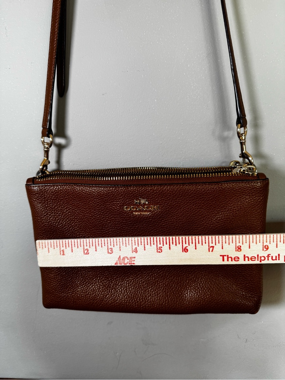 Coach Lyla Brown Pebbled Leather Crossbody Bag F38273 - Picture 10 of 11